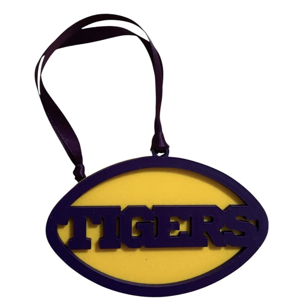 3D Printed 4" Ornament - Tigers - Indigo over Sunflower - O002-10316